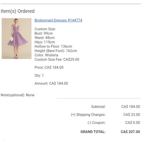 Wisteria, JJ's house, Knee length, Bridesmaid dress - Picture 9 of 9